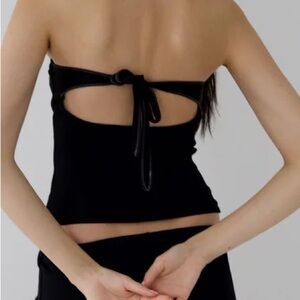 Buci NYC Chic Black Tie-Back bone and black
